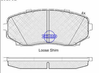 MAZDA CX-7 (ER) brake pad FMSI:D1258-8377/8384 OEM:L2Y6-33-23Z WVA24545,F1258